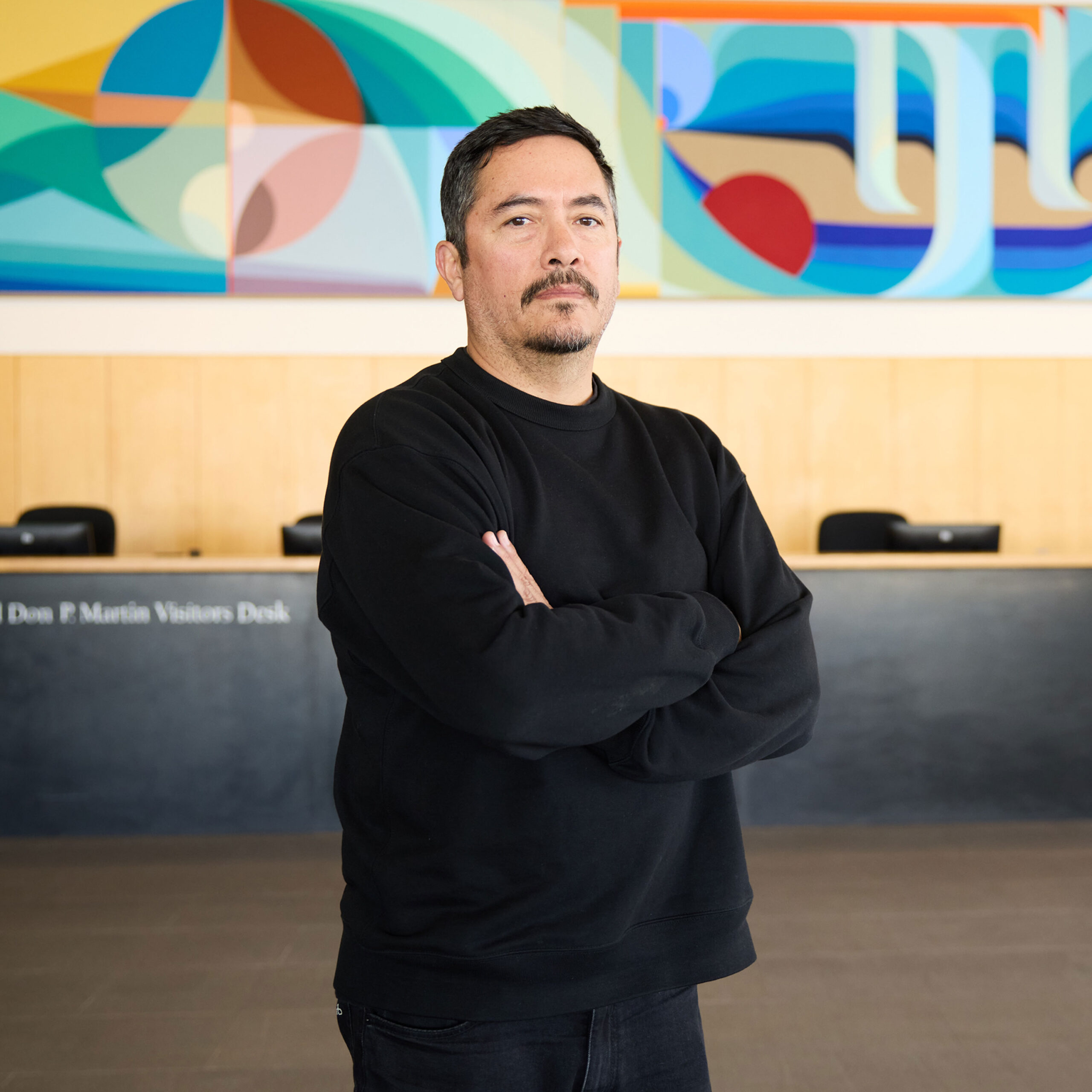 Portrait of artist Eamon Ore-Giron by Brandon Sullivan and courtesy of James Cohan